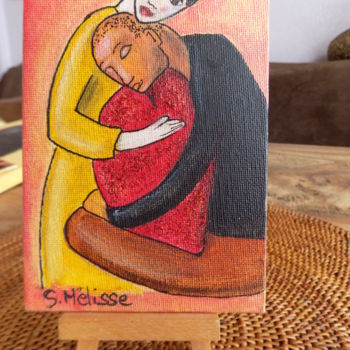Peinture intitulée "LA CONSOLEUSE DE CO…" par Artamelis, Œuvre d'art originale