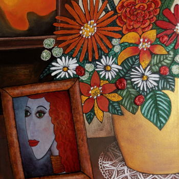 Peinture intitulée "CHEZ SUZETTE" par Artamelis, Œuvre d'art originale, Acrylique Monté sur Châssis en bois