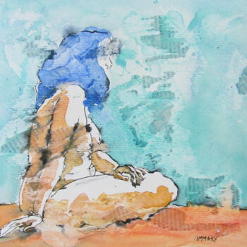 Dessin intitulée "Croquis 3 Mélissa j…" par Anne-Marie Mary, Œuvre d'art originale