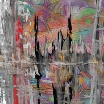 Drawing titled "Gotham City" by Skywalker, Original Artwork, Other