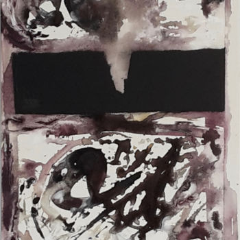 Malerei mit dem Titel "Thanatos I" von Isabelle Langlois, Original-Kunstwerk, Acryl Auf Keilrahmen aus Holz montiert