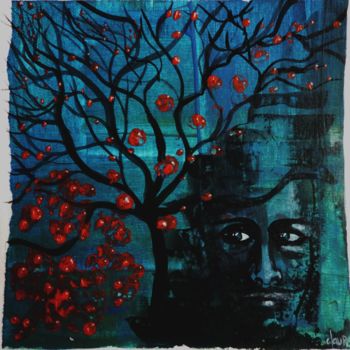 Peinture intitulée "La nostalgie de l'a…" par Clau Redier-Clément, Œuvre d'art originale, Acrylique Monté sur Verre