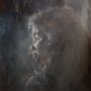 Peinture intitulée "moonchild" par Solovey, Œuvre d'art originale, Huile