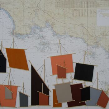 Peinture intitulée "Voiles anciennes Br…" par Nyls  Eliot, Œuvre d'art originale, Acrylique