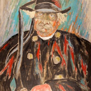 Peinture intitulée "Breton" par Dominique Bertrand, Œuvre d'art originale, Huile
