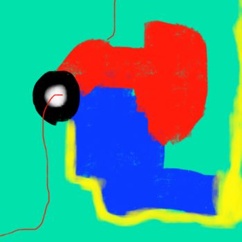 Digital Arts titled "Anchored Between Ea…" by Cila, Original Artwork, Digital Painting