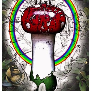 Arts numériques intitulée "Mushroom" par Nicole Rochedix, Œuvre d'art originale, Peinture numérique