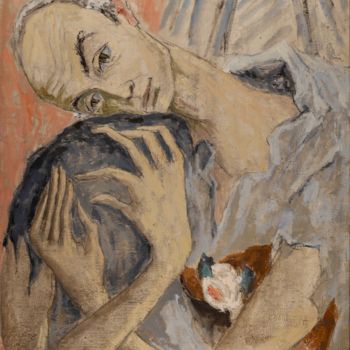 Peinture intitulée "L'artiste (1)" par Dominique Bertrand, Œuvre d'art originale, Huile