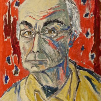 Peinture intitulée "Autoportrait (5)" par Dominique Bertrand, Œuvre d'art originale, Huile