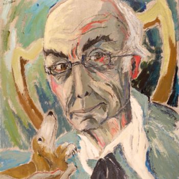Peinture intitulée "Autoportrait (6)" par Dominique Bertrand, Œuvre d'art originale, Huile