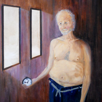 Schilderij getiteld "vita-brevia" door David Callahan, Origineel Kunstwerk, Olie