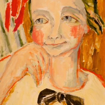 Pittura intitolato "Marie-Claire petite…" da Dominique Bertrand, Opera d'arte originale, Olio