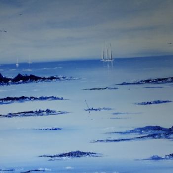 Pittura intitolato "bleu-marine.jpg" da Dominique Thivollier, Opera d'arte originale