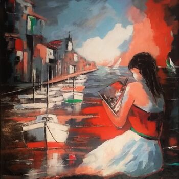 Peinture intitulée "Un petit croquis en…" par Jacky Dumergue, Œuvre d'art originale, Huile