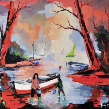 Peinture intitulée "Préparation d'une b…" par Jacky Dumergue, Œuvre d'art originale, Huile