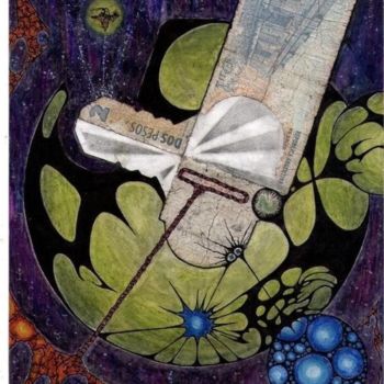 Pintura titulada "Dimensiones del Pap…" por Jeronimo Sebastian Gilberto, Obra de arte original, Tinta