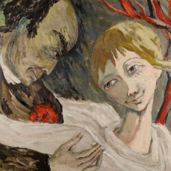 Peinture intitulée "Couple (3)" par Dominique Bertrand, Œuvre d'art originale, Huile