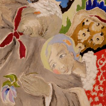 Peinture intitulée "Couple (6)" par Dominique Bertrand, Œuvre d'art originale, Huile