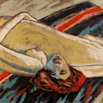 Peinture intitulée "Nu (3)" par Dominique Bertrand, Œuvre d'art originale, Pochoir