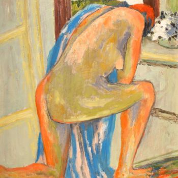 Peinture intitulée "Nu (4)" par Dominique Bertrand, Œuvre d'art originale, Huile