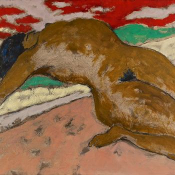 Peinture intitulée "Nu (9)" par Dominique Bertrand, Œuvre d'art originale, Huile