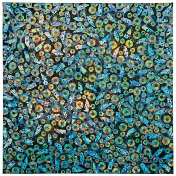 Painting titled "RHAPSODY IN BLUE MI…" by Andre Van Der Kerkhoff, Original Artwork, Acrylic