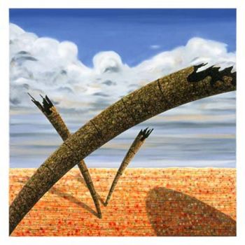 Painting titled "Burnt Out" by Andre Van Der Kerkhoff, Original Artwork, Acrylic