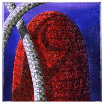 Pintura intitulada "Crescent Moon Shadow" por Andre Van Der Kerkhoff, Obras de arte originais, Acrílico