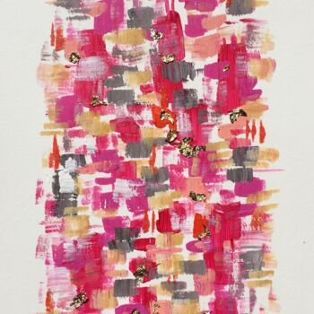 Schilderij getiteld "Baiser Macaron" door Caroline Montigneaux, Origineel Kunstwerk, Acryl