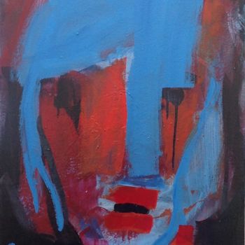 Malerei mit dem Titel "bouche bée" von Maryse Coin (Ryse Kaïa), Original-Kunstwerk, Acryl Auf Keilrahmen aus Holz montiert