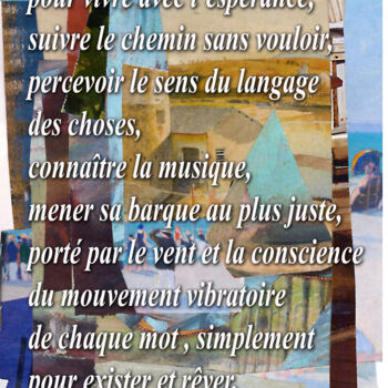 Peinture intitulée "Collage illustré su…" par Muriel Cayet, Œuvre d'art originale