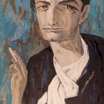 Peinture intitulée "Vincent B. (2)" par Dominique Bertrand, Œuvre d'art originale, Huile