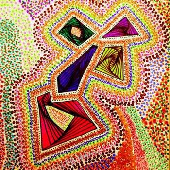 「###Paui##ano'ino'i…」というタイトルの描画 Teretoma Tapiによって, オリジナルのアートワーク, ボールペン