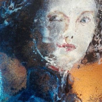 Malerei mit dem Titel "Le côté sombre - Pi…" von Isabelle Mathis, Original-Kunstwerk, Emaille