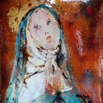 "Radegonde - Pièce u…" başlıklı Tablo Isabelle Mathis tarafından, Orijinal sanat, Emaye Ahşap panel üzerine monte edilmiş