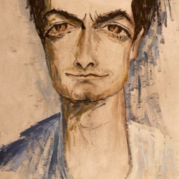 Peinture intitulée "Vincent B. (1)" par Dominique Bertrand, Œuvre d'art originale, Huile