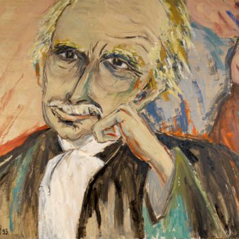 Peinture intitulée "Claude F." par Dominique Bertrand, Œuvre d'art originale, Huile