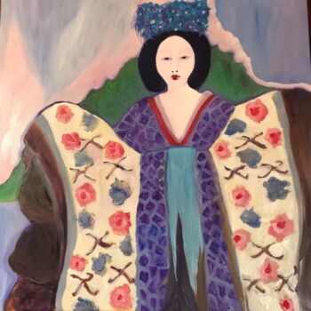 제목이 "Moon-faced GEISHA 2"인 미술작품 Njoy로, 원작, 기름