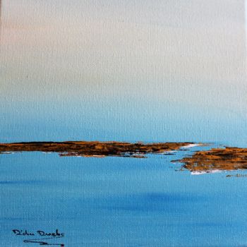 Peinture intitulée "bleu-20-x-20.jpg" par Didier Duclos, Œuvre d'art originale, Acrylique