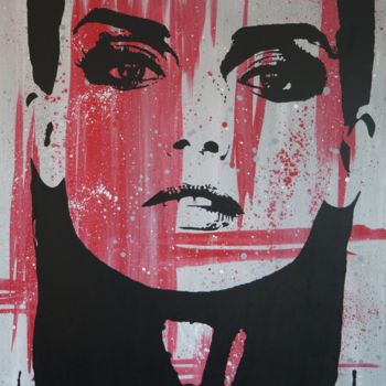 Malerei mit dem Titel "RED EYES [100x120]" von Alex, Original-Kunstwerk, Acryl