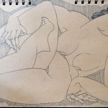 Disegno intitolato "Little Gem 4." da Hilary Mullany, Opera d'arte originale