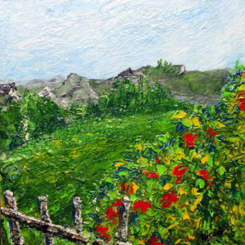 "UN ETE EN AUVERGNE" başlıklı Tablo Nicodi tarafından, Orijinal sanat, Akrilik