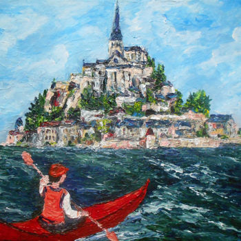 "KAYAK AU  MONT ST M…" başlıklı Tablo Nicodi tarafından, Orijinal sanat, Akrilik
