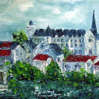 Pintura titulada "ORAGE SUR LAPALISSE" por Nicodi, Obra de arte original, Oleo