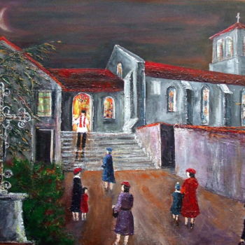 Schilderij getiteld "MESSE DE MINUIT A S…" door Nicodi, Origineel Kunstwerk, Acryl