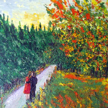 Pintura titulada "BALADE AMOUREUSE UN…" por Nicodi, Obra de arte original, Acrílico
