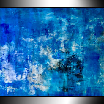 Malerei mit dem Titel "Blue Layers-120cmx1…" von Weigand, Original-Kunstwerk