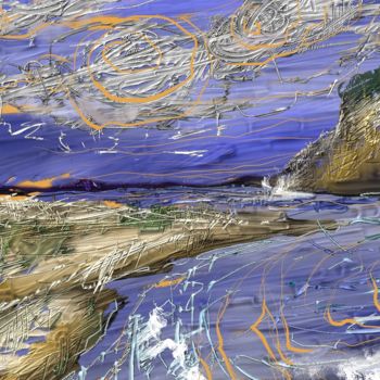 Peinture intitulée "fantasy flow of the…" par Skywalker, Œuvre d'art originale, Encre