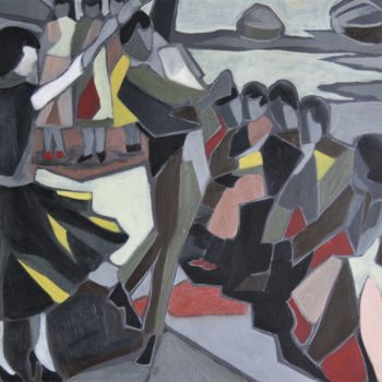 Pintura titulada "Rive Gauche © 2017" por Barbara D'Adamo, Obra de arte original, Oleo