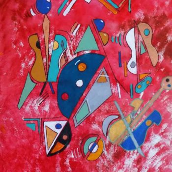 「La Musique」というタイトルの絵画 James Presleyによって, オリジナルのアートワーク, アクリル
